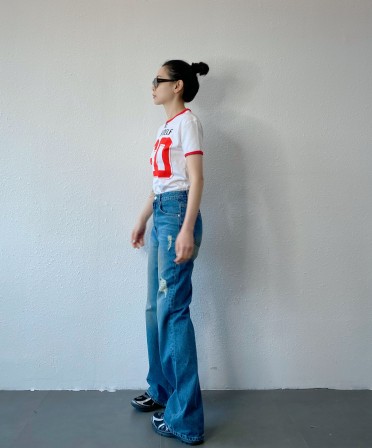 Washed Flares Jeans #250421